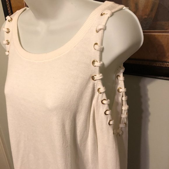 Michael Kors Cold Shoulder Whipstitch  Sweater - Picture 3 of 6